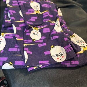 Purple Graphic Print Leggings